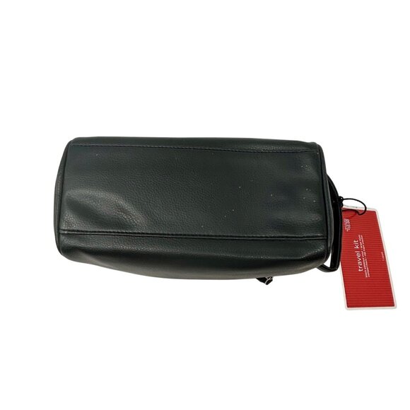 Black Pebbled‎ Vinyl Travel Kit - Top Zipper, 2 Zipper pockets - Picture 9 of 10